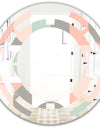 Retro Pastel Circular Pattern II - Modern Round or Oval Wall Mirror - Space