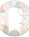 Retro Pastel Circular Pattern II - Modern Round or Oval Wall Mirror - Wave