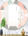 Retro Pastel Circular Pattern II - Modern Round or Oval Wall Mirror - Triple C