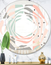 Retro Pastel Circular Pattern II - Modern Round or Oval Wall Mirror - Whirl