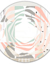 Retro Pastel Circular Pattern II - Modern Round or Oval Wall Mirror - Whirl
