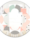 Retro Pastel Circular Pattern II - Modern Round or Oval Wall Mirror - Quatrefoil