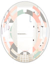 Retro Pastel Circular Pattern II - Modern Round or Oval Wall Mirror - Space