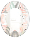 Retro Pastel Circular Pattern II - Modern Round or Oval Wall Mirror - Wave