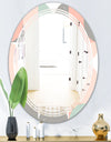 Retro Pastel Circular Pattern II - Modern Round or Oval Wall Mirror - Triple C