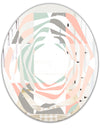 Retro Pastel Circular Pattern II - Modern Round or Oval Wall Mirror - Whirl