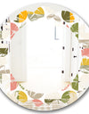 Vintage Circular Design I - Modern Round or Oval Wall Mirror - Leaves