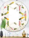 Vintage Circular Design I - Modern Round or Oval Wall Mirror - Hexagon Star