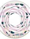Retro Floral Pattern XIII - Modern Round or Oval Wall Mirror - Whirl