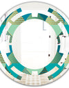 Luxury Retro Drops I - Modern Round or Oval Wall Mirror - Space