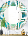 Luxury Retro Drops I - Modern Round or Oval Wall Mirror - Wave