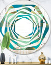 Luxury Retro Drops I - Modern Round or Oval Wall Mirror - Whirl