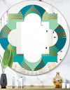 Luxury Retro Drops I - Modern Round or Oval Wall Mirror - Quatrefoil