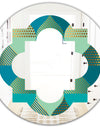Luxury Retro Drops I - Modern Round or Oval Wall Mirror - Quatrefoil