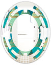 Luxury Retro Drops I - Modern Round or Oval Wall Mirror - Space
