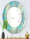 Luxury Retro Drops I - Modern Round or Oval Wall Mirror - Wave