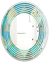 Luxury Retro Drops I - Modern Round or Oval Wall Mirror - Wave