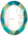 Luxury Retro Drops I - Modern Round or Oval Wall Mirror - Triple C