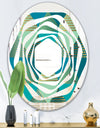 Luxury Retro Drops I - Modern Round or Oval Wall Mirror - Whirl