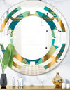 Luxury Retro Drops II - Modern Round or Oval Wall Mirror - Space
