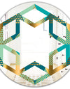 Luxury Retro Drops II - Modern Round or Oval Wall Mirror - Hexagon Star