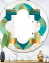 Luxury Retro Drops II - Modern Round or Oval Wall Mirror - Quatrefoil