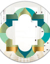 Luxury Retro Drops II - Modern Round or Oval Wall Mirror - Quatrefoil