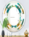 Luxury Retro Drops II - Modern Round or Oval Wall Mirror - Space