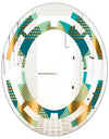 Luxury Retro Drops II - Modern Round or Oval Wall Mirror - Space