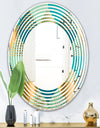 Luxury Retro Drops II - Modern Round or Oval Wall Mirror - Wave