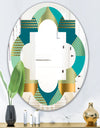 Luxury Retro Drops II - Modern Round or Oval Wall Mirror - Quatrefoil