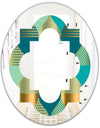 Luxury Retro Drops II - Modern Round or Oval Wall Mirror - Quatrefoil