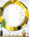 Retro Hexagon Pattern II - Modern Round or Oval Wall Mirror - Triple C