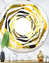 Retro Hexagon Pattern II - Modern Round or Oval Wall Mirror - Whirl