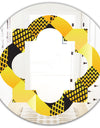Retro Hexagon Pattern II - Modern Round or Oval Wall Mirror - Quatrefoil