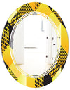 Retro Hexagon Pattern II - Modern Round or Oval Wall Mirror - Triple C