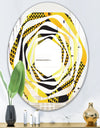Retro Hexagon Pattern II - Modern Round or Oval Wall Mirror - Whirl