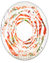 Floral Botanical Retro I - Modern Round or Oval Wall Mirror - Whirl