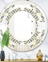 Retro Ornamental Pattern II - Modern Round or Oval Wall Mirror - Space