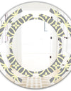 Retro Ornamental Pattern II - Modern Round or Oval Wall Mirror - Space