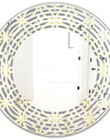 Retro Ornamental Pattern II - Modern Round or Oval Wall Mirror - Wave