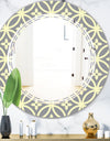 Retro Ornamental Pattern II - Modern Round or Oval Wall Mirror - Triple C