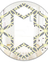 Retro Ornamental Pattern II - Modern Round or Oval Wall Mirror - Hexagon Star