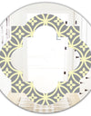 Retro Ornamental Pattern II - Modern Round or Oval Wall Mirror - Quatrefoil