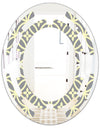 Retro Ornamental Pattern II - Modern Round or Oval Wall Mirror - Space