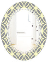Retro Ornamental Pattern II - Modern Round or Oval Wall Mirror - Triple C