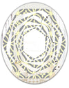 Retro Ornamental Pattern II - Modern Round or Oval Wall Mirror - Whirl