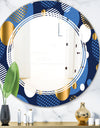 Circular Abstract Retro Geometric XI - Modern Round or Oval Wall Mirror - Triple C