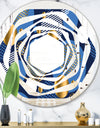 Circular Abstract Retro Geometric XI - Modern Round or Oval Wall Mirror - Whirl