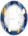 Circular Abstract Retro Geometric XI - Modern Round or Oval Wall Mirror - Triple C